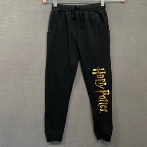 Wizarding World Harry Potter Jogger Sweatpants Kids 7/8 Black Gold Cotton Blend